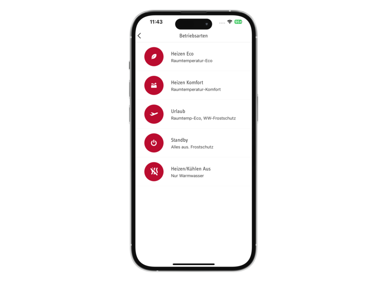 STIEBEL ELTRON Control unit/energy management MyStiebel-App iOS